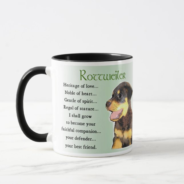 Rottweiler Lovers Gifts Mug (Left)