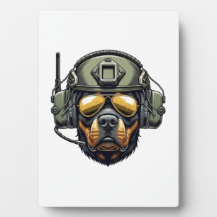 Rottweiler Military Design Plaque