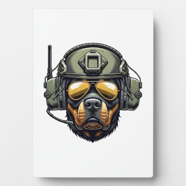 Rottweiler Military Design Plaque (Front)