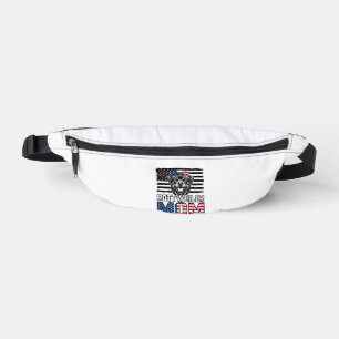 Rottweiler Mom Patriotic Vintage Dog Shirt Design_ Bum Bags