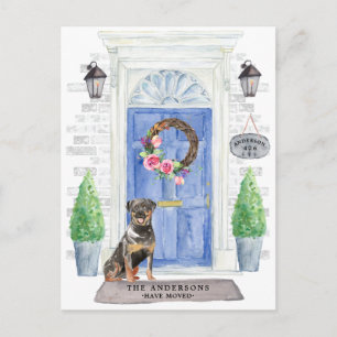 Rottweiler Moving Announcement Postcard