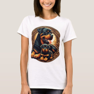 Rottweiler Mum and Puppy T-Shirt