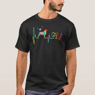 Rottweiler Mum Dad Heartbeat Tie Dye Dog T-Shirt