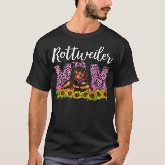 Rottweiler Mum Leopard Mother's Day Best Rottweile T-Shirt