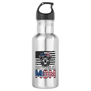 Rottweiler Mum Patriotic Vintage Dog Shirt Design_ 532 Ml Water Bottle