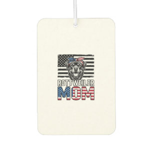 Rottweiler Mum Patriotic Vintage Dog Shirt Design_ Car Air Freshener