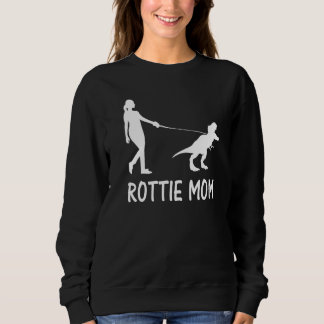 Rottweiler Mum Rottie Mama Dog Rott Dinosaur Women Sweatshirt