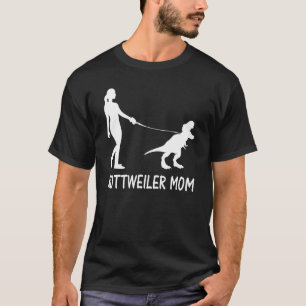 Rottweiler Mum Rottie Mama Dog Rott Dinosaur Women T-Shirt