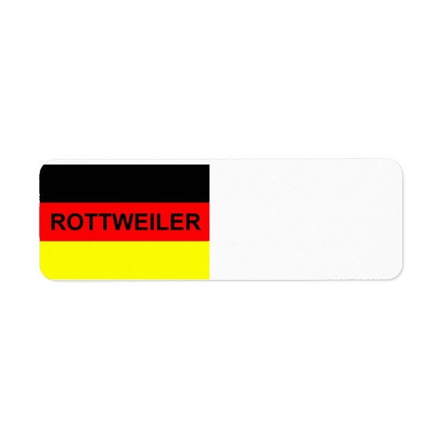 rottweiler namee on flag (Front)