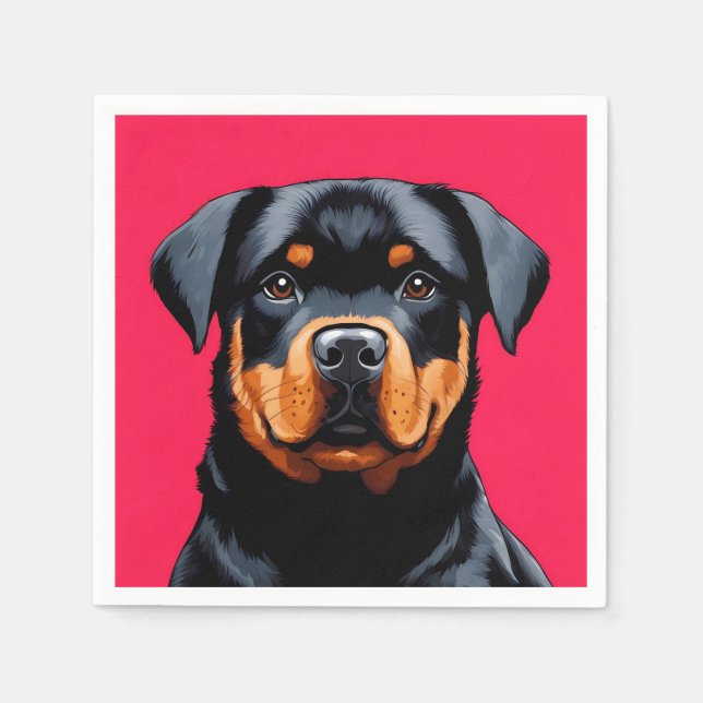 Rottweiler Napkin (Front)