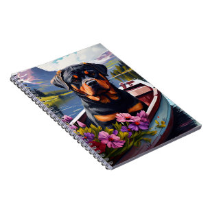 Rottweiler on a Paddle: A Scenic Adventure Notebook