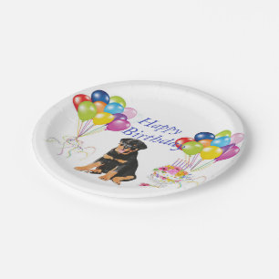 Rottweiler Paper Plate