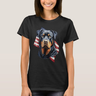 Rottweiler Patriotic 4th Of July Dog American USA T-Shirt