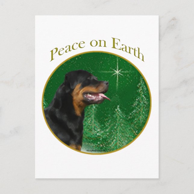 Rottweiler Peace Postcard (Front)