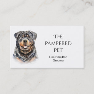 Rottweiler Pet Groomer/Vet/Sitters Business Card
