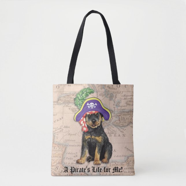 Rottweiler Pirate Tote Bag (Front)
