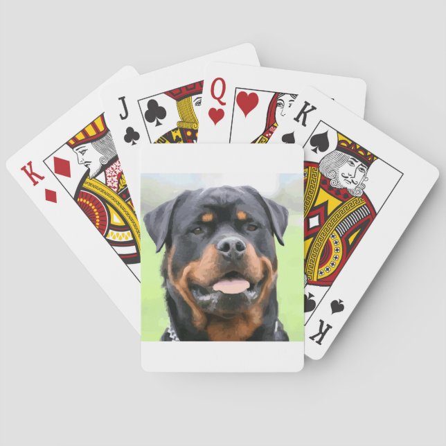 rottweiler playing cards (Back)