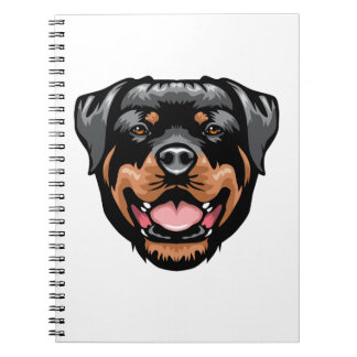 Rottweiler Portrait Drawing Notebook