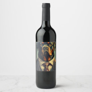 Rottweiler President wine label