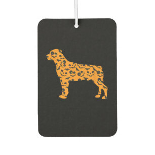 Rottweiler Pumpkin BatShaped Funny Scary Halloween Car Air Freshener