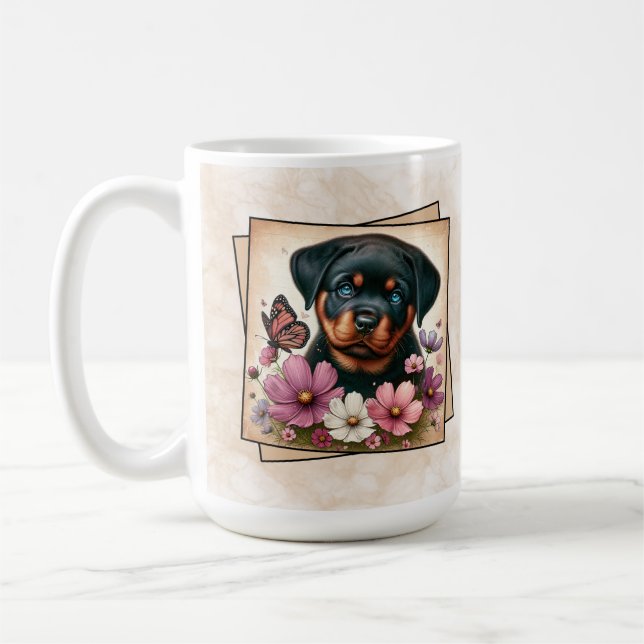 Rottweiler Puppy Coffee Mug (Left)