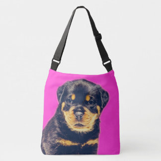 Rottweiler Puppy- Customisable Crossbody Bag