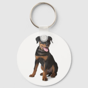 Rottweiler Puppy Dog Keychain