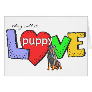 Rottweiler Puppy Love Card