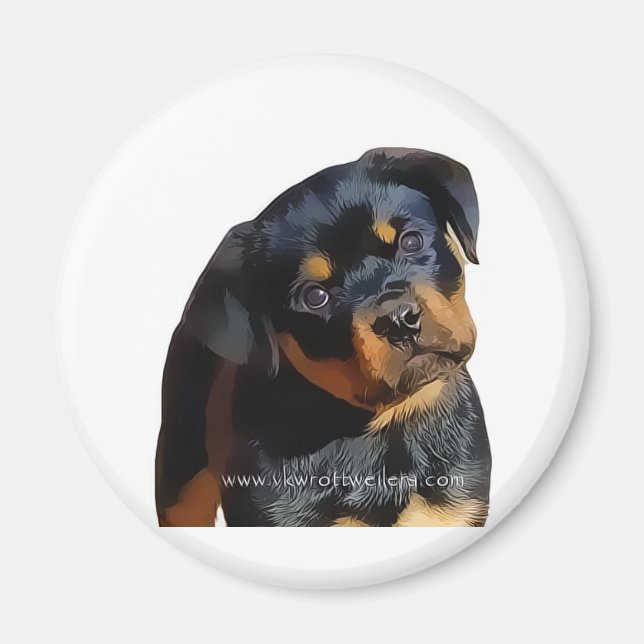 Rottweiler puppy magnet (Front)