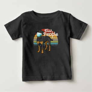 Rottweiler Puppy with Mask - People - Rottweiler Baby T-Shirt