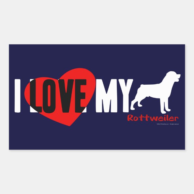 Rottweiler Rectangular Sticker (Front)