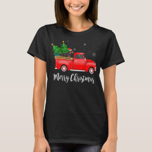 Rottweiler Red Truck Christmas Tree Xmas Dog T-Shirt