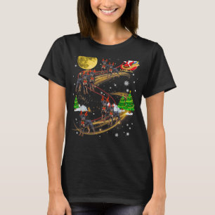 Rottweiler Reindeer Christmas Dog Riding Santa Xma T-Shirt
