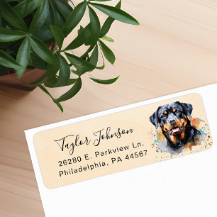 Rottweiler Return Address Label