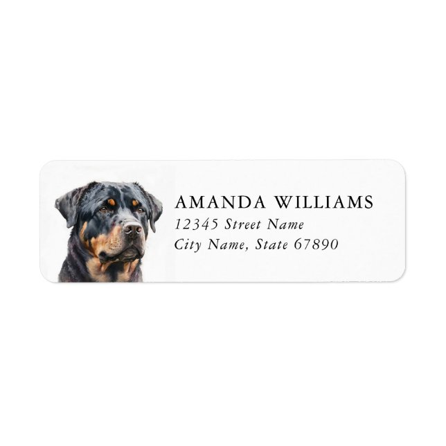 Rottweiler Return Address Labels (Front)