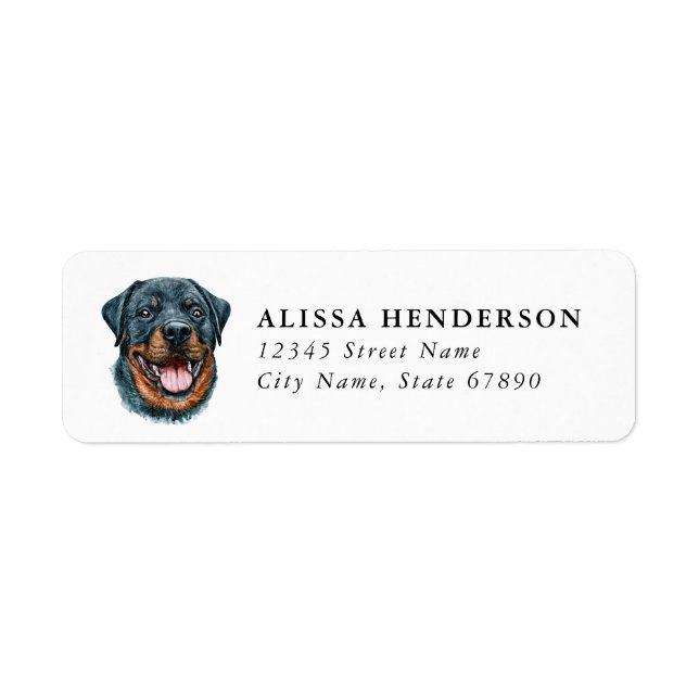 Rottweiler Return Address Labels (Front)