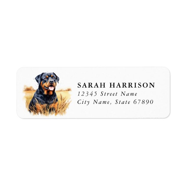 Rottweiler Return Address Labels (Front)