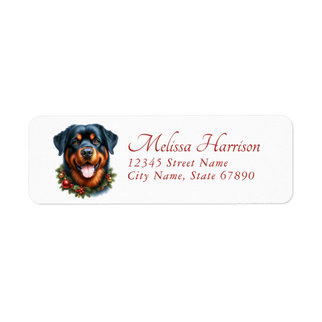 Rottweiler Return Address Labels (Front)