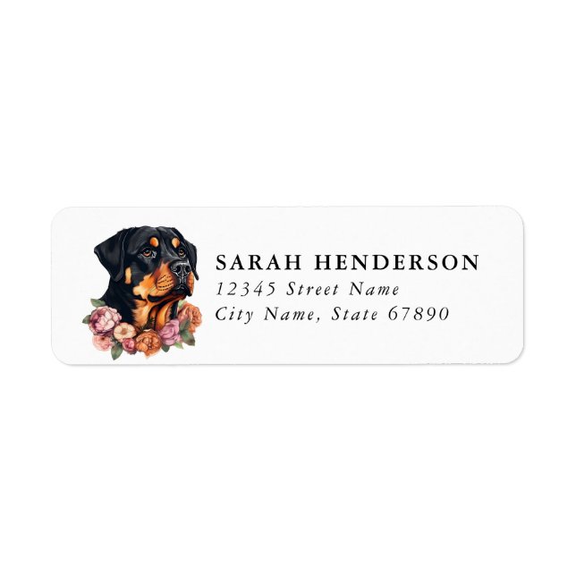 Rottweiler Return Address Labels (Front)