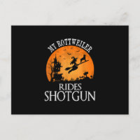 Rottweiler Rides Shotgun Dog Lover Halloween Party