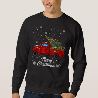 Rottweiler Riding Red Truck Merry Christmas Xmas U Sweatshirt