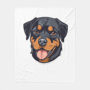Rottweiler Romp From Puppies to Paw-some Partners Fleece Blanket