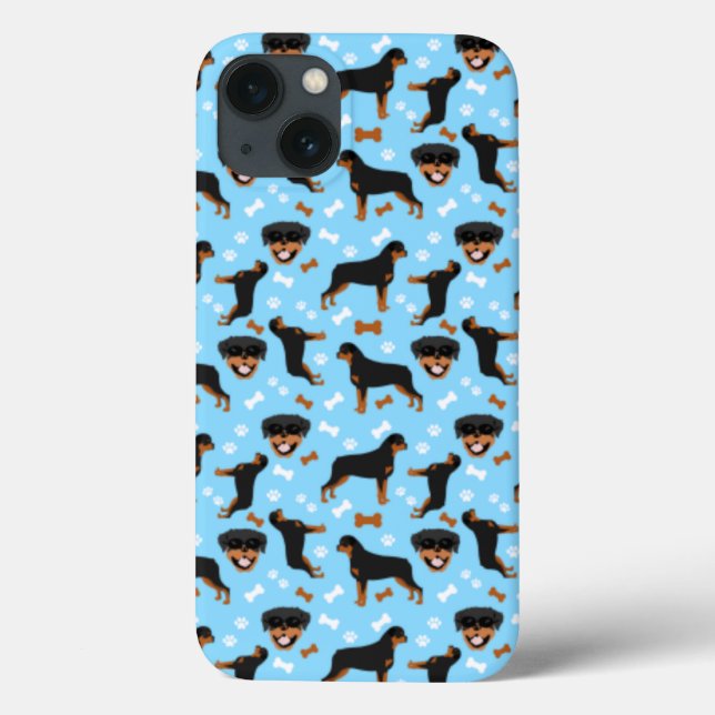Rottweiler Rottie Cute Dog Pattern Case-Mate iPhone Case (Back)
