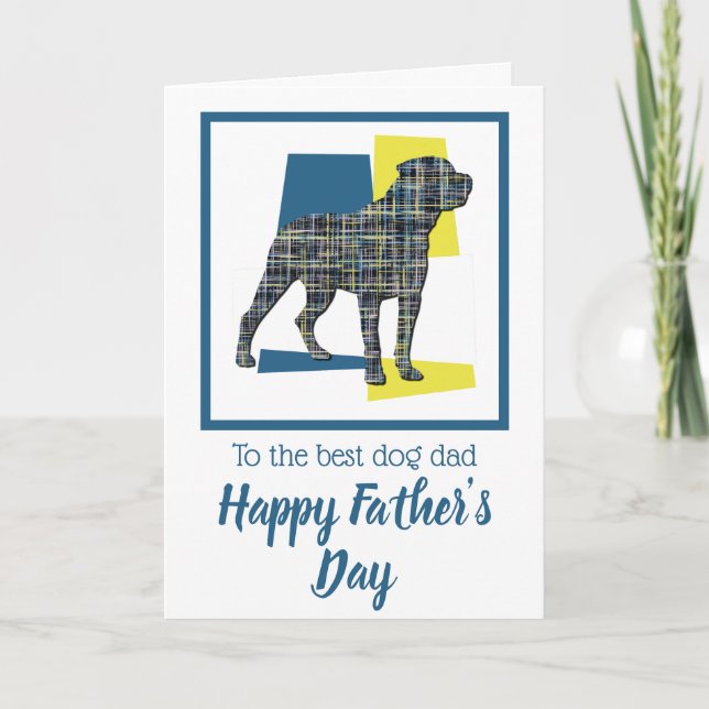Rottweiler /Rottie Dog TriColour Father’s Day Card (Front)