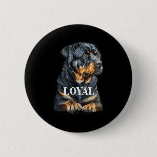 Rottweiler Rottie Graphic Dog Art  6 Cm Round Badge