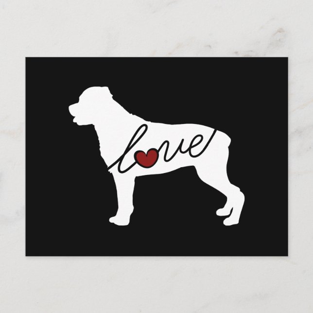 Rottweiler (Rottie) Love Postcard (Front)
