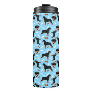 Rottweiler Rottie Pattern Pawprint Thermal Tumbler