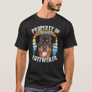 Rottweiler Rottie Smiling Retro Property Of T-Shirt