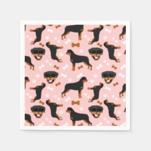 Rottweiler Rotties Dog Pattern Napkins
