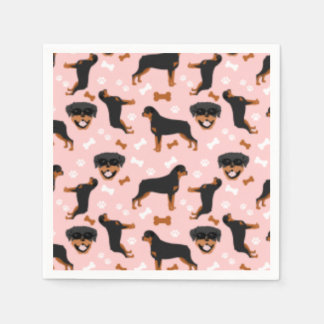 Rottweiler Rotties Dog Pattern Napkins